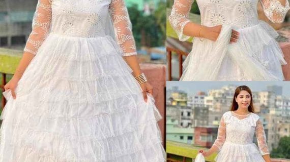 Embroidery Sequence Gown
